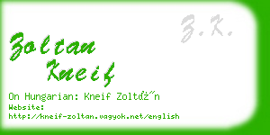 zoltan kneif business card